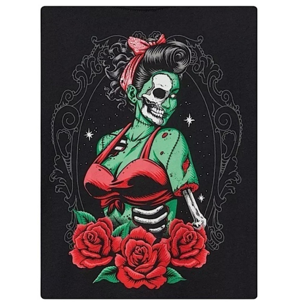 TORRID‎ Zombie Girl Classic Fit Heritage Jersey Crew Tee NWT